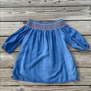 Denim off the shoulder top